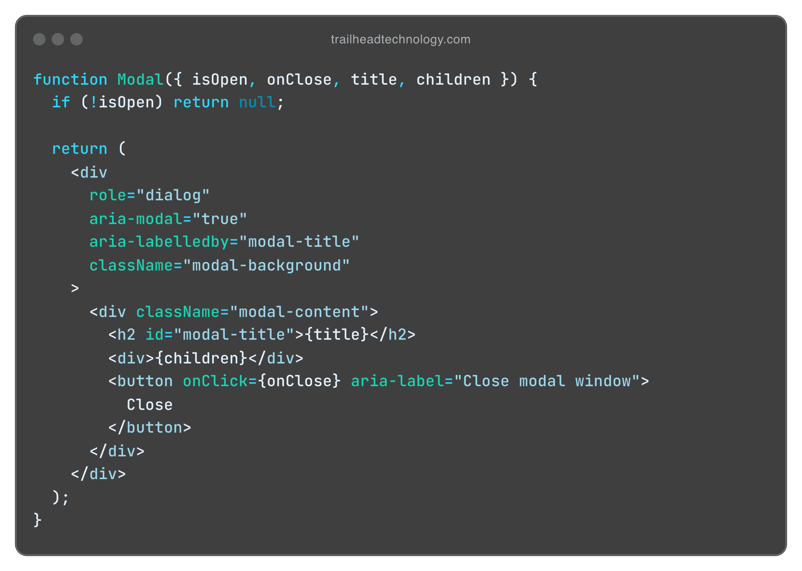 ARIA code example